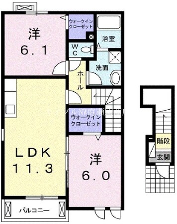 カルムＡ棟の物件間取画像